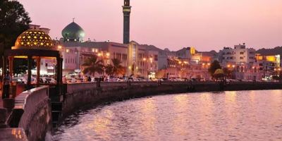 Scenic view of Oman at sunset