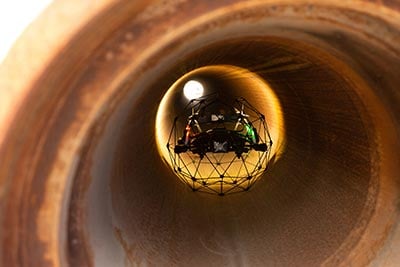 Photo looking through a pipe.