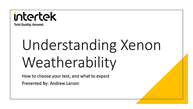 Understanding Xenon Weatherability Webinar