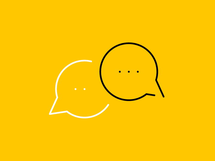 Illustration of two speech bubbles