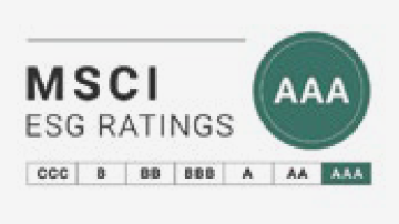 MSCI ESG Ratings Logo showing AAA Rating