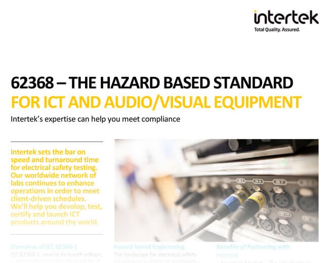 62368 - The Hazard Based Standard for ICT and Audio/Visual Equipment