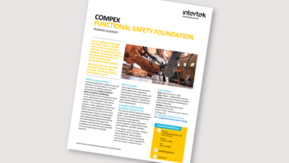 An image of the Intertek Functional Safety fact sheet