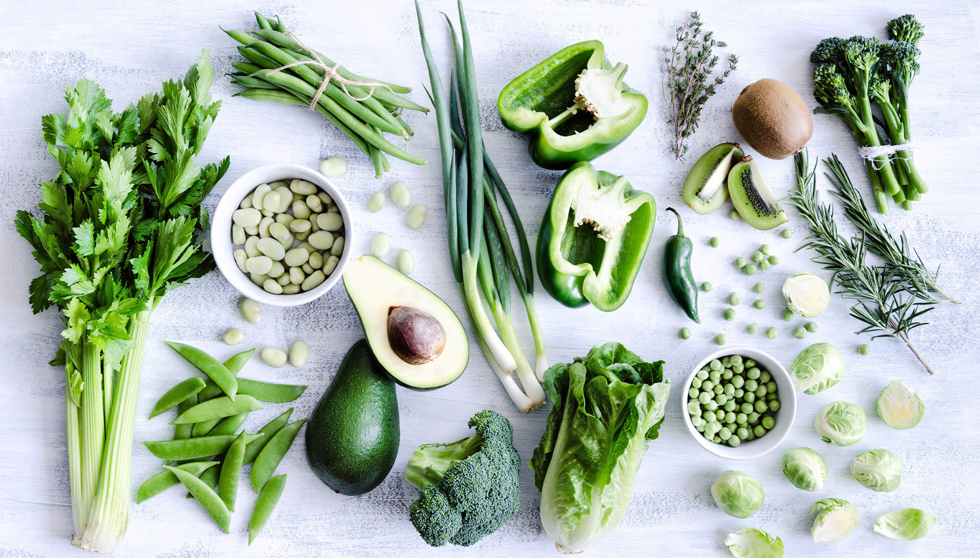 Group of green vegetables