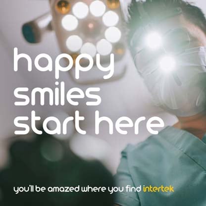 Patient view of a dental technician