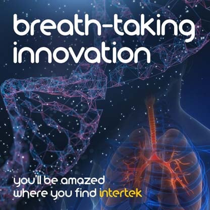 Computer-generated models of a human respiratory system and a strand of DNA
